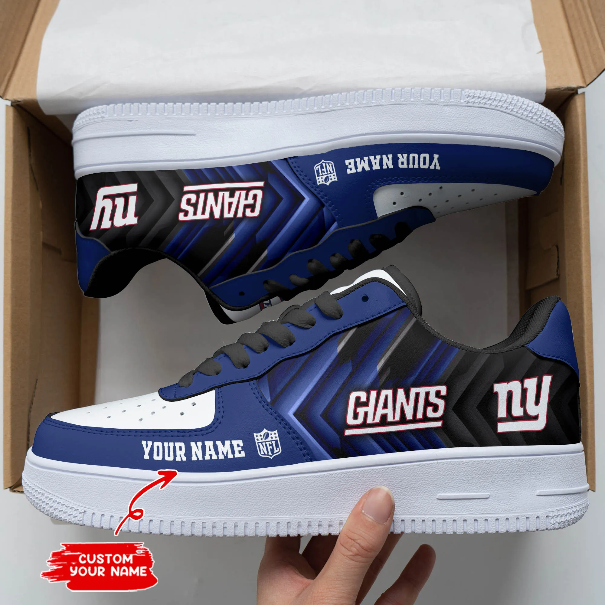 new york giants personalized af1 shoes bg170 voeux