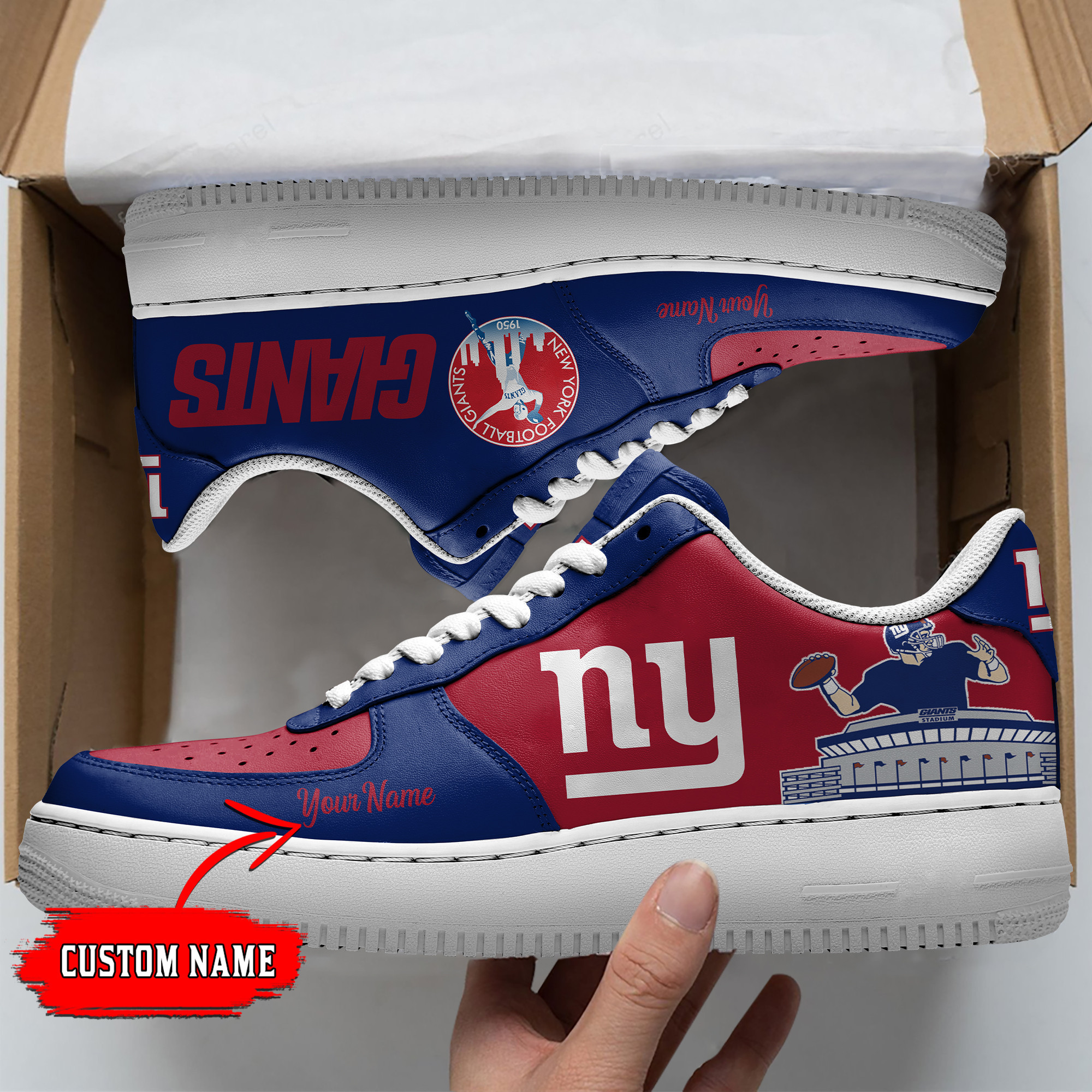 new york giants personalized af1 shoes bg27 miw9p