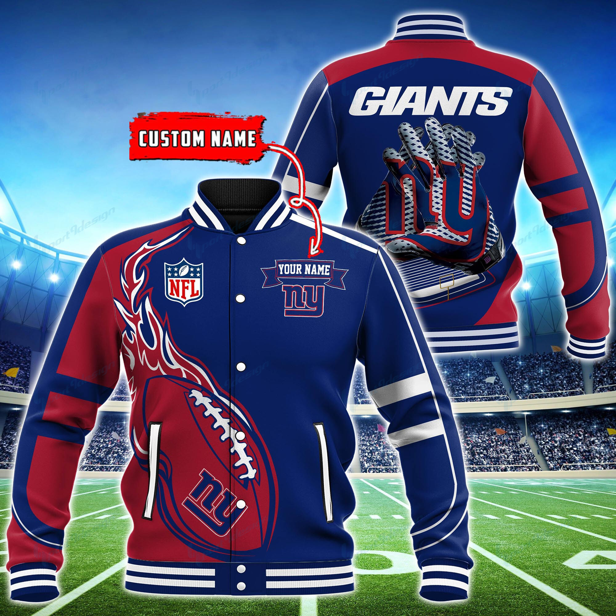 new york giants personalized baseball jacket bg21 ux2ra