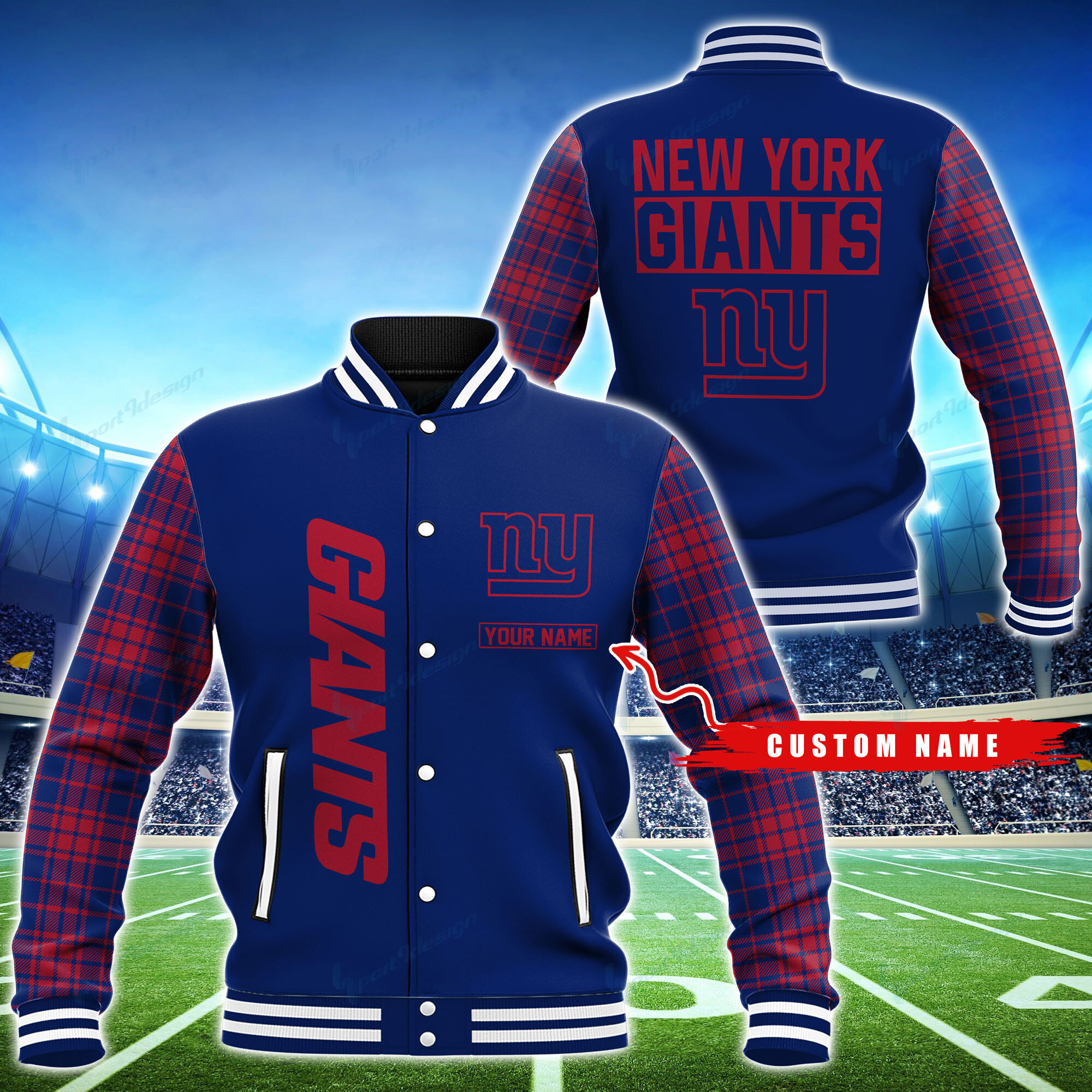 new york giants personalized baseball jacket bg53 7mos7