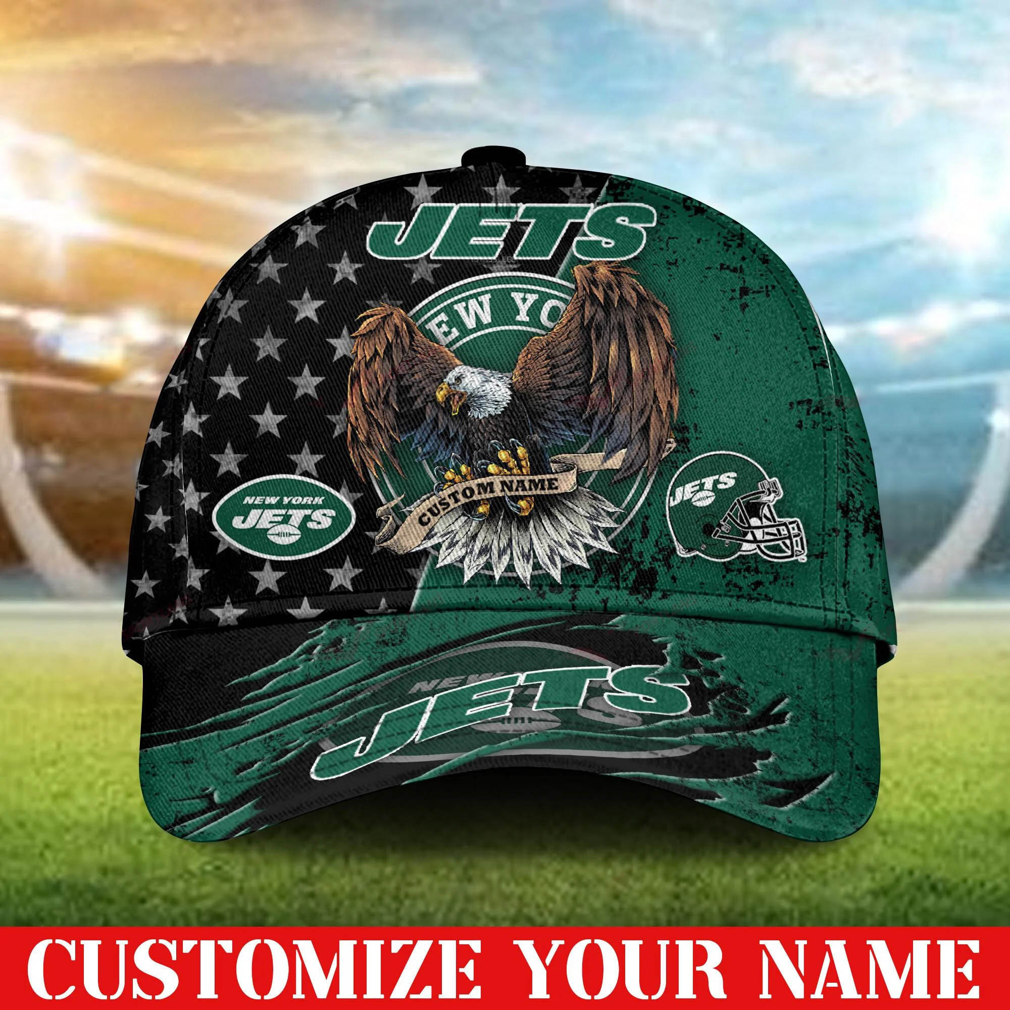 new york jets personalized classic cap bb397 brgst