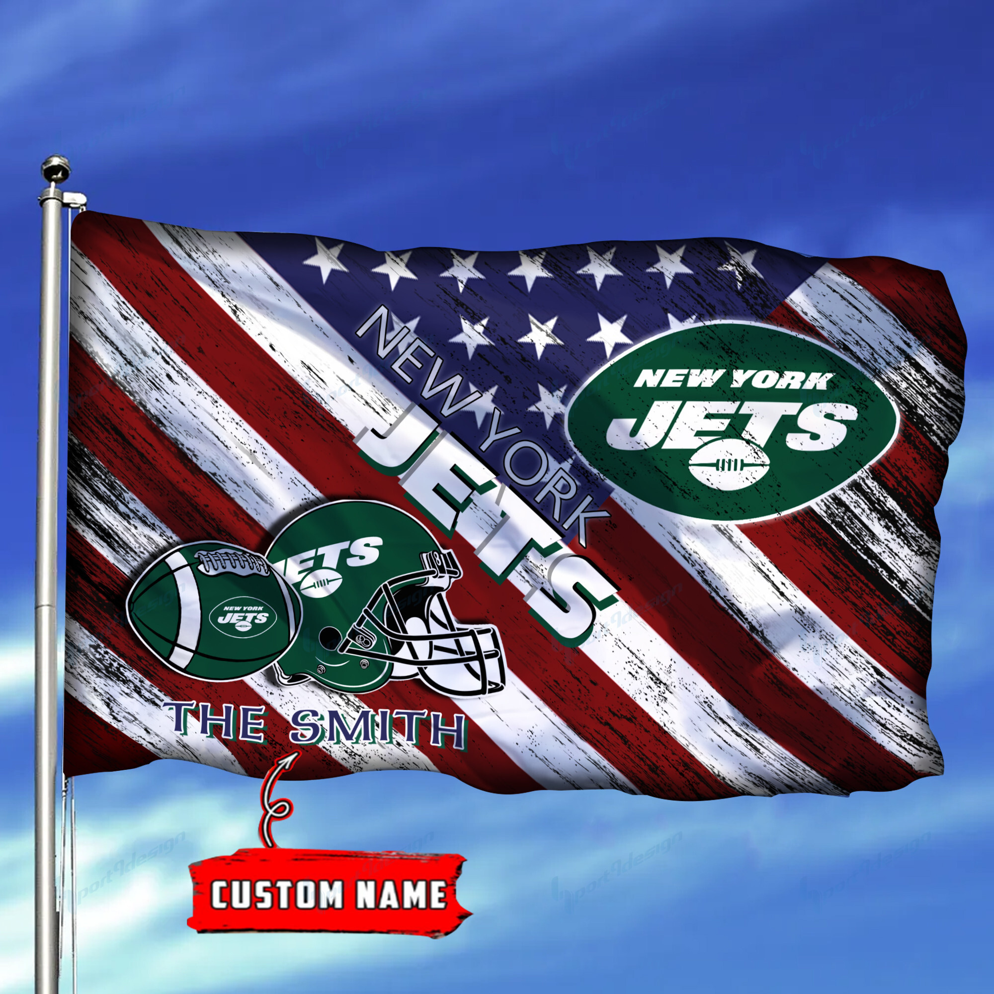new york jets personalized flag 156 y0pyb