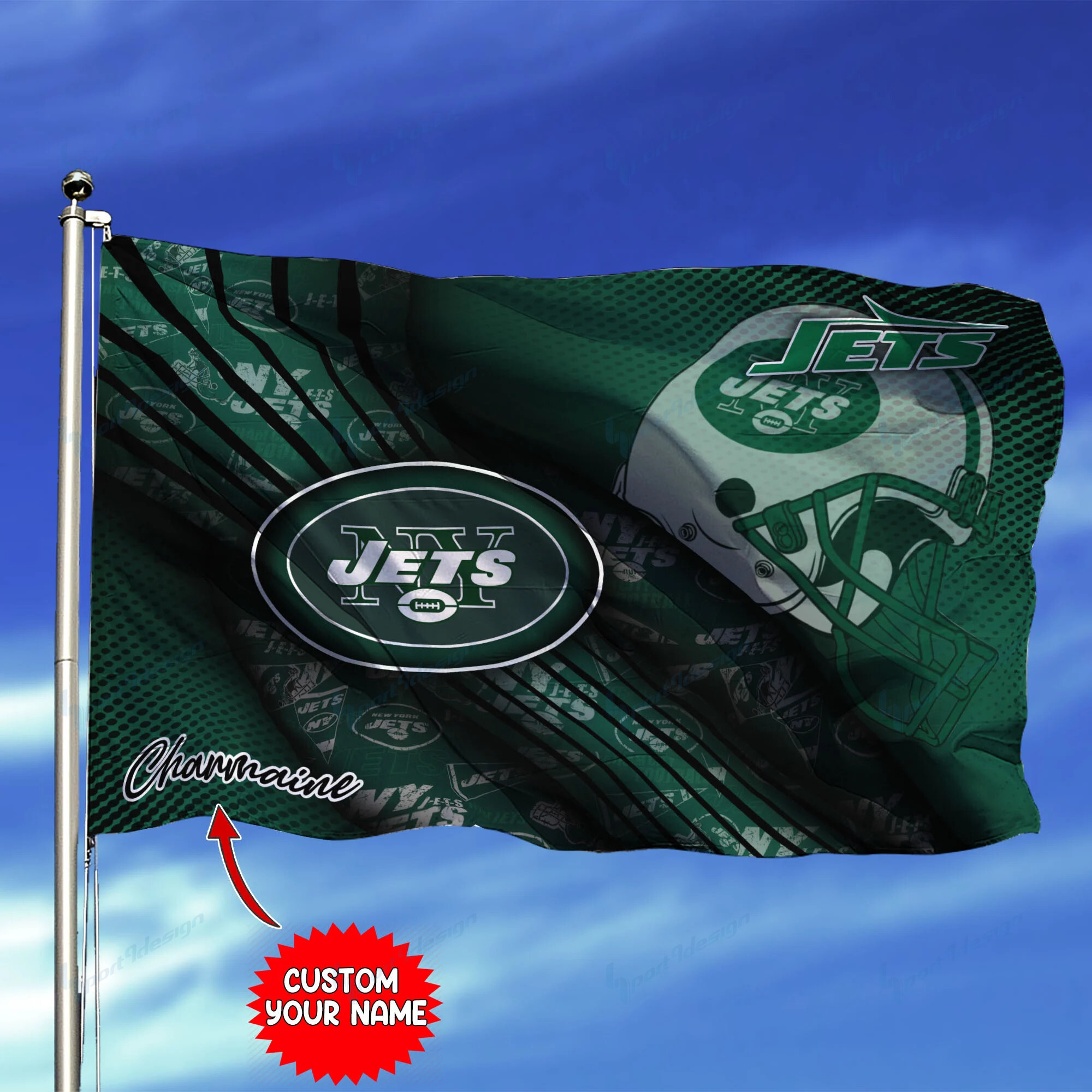 new york jets personalized flag 228 rsy2b
