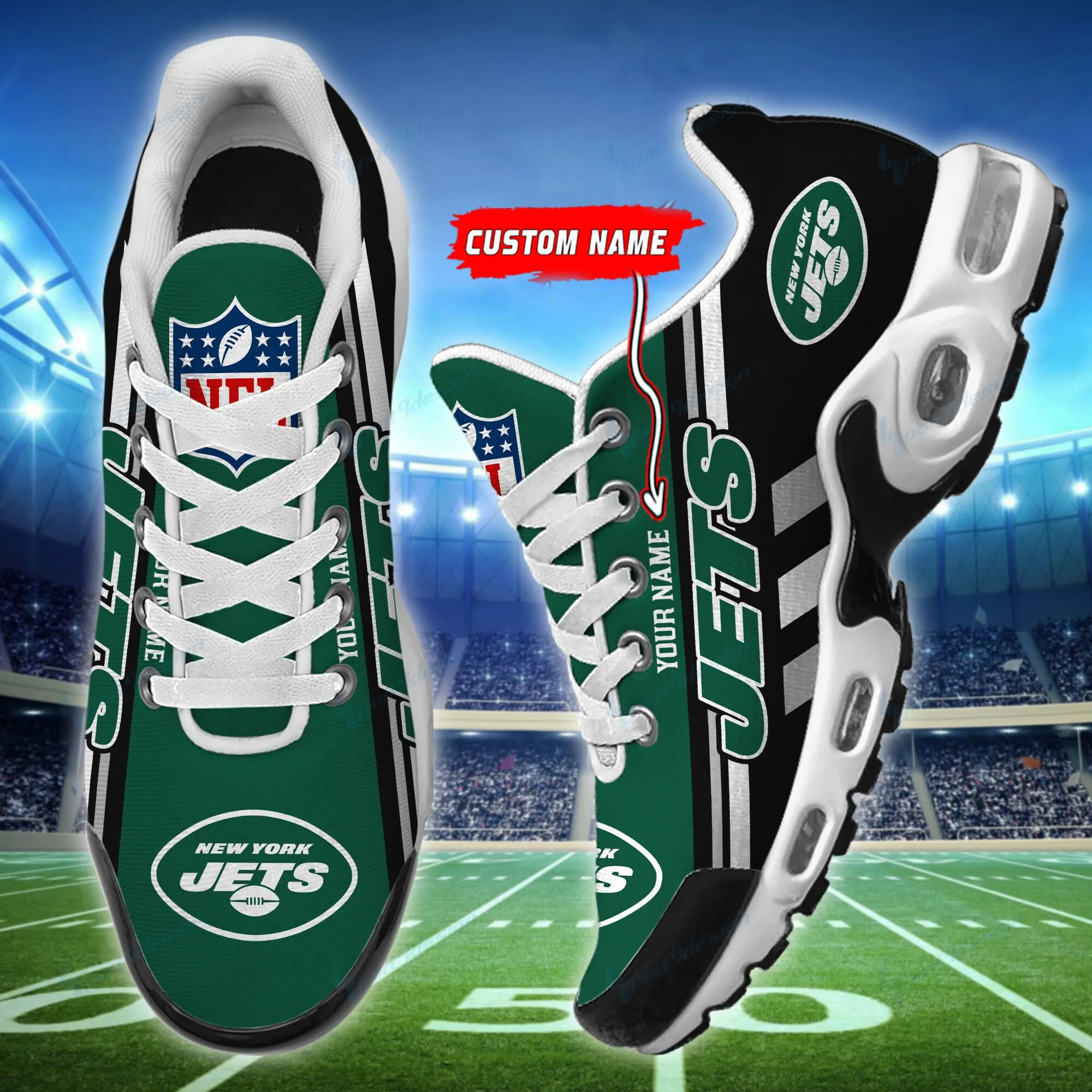 new york jets personalized plus t n youth sneakers bg72 7dgmy