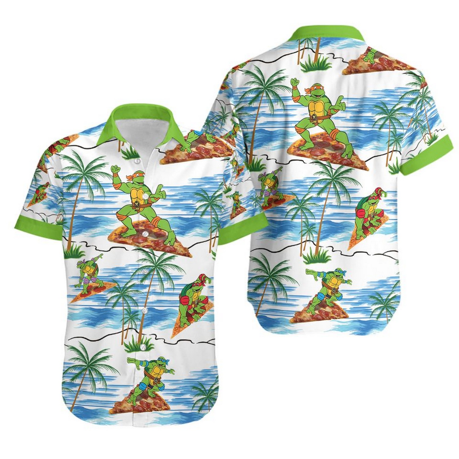 ninja turtles summer beach hawaiian shirt g1cge