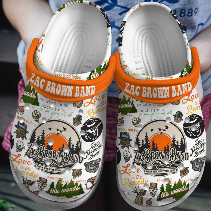 non slip 26 comfortable zac brown band clogs shoes unique gift for fans quvjp