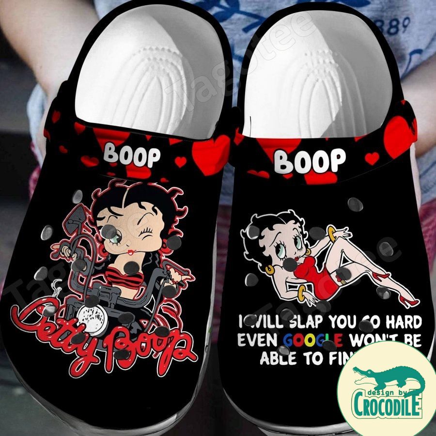 non slip 26 durable clogs betty boop cartoon black clogs k9ddb