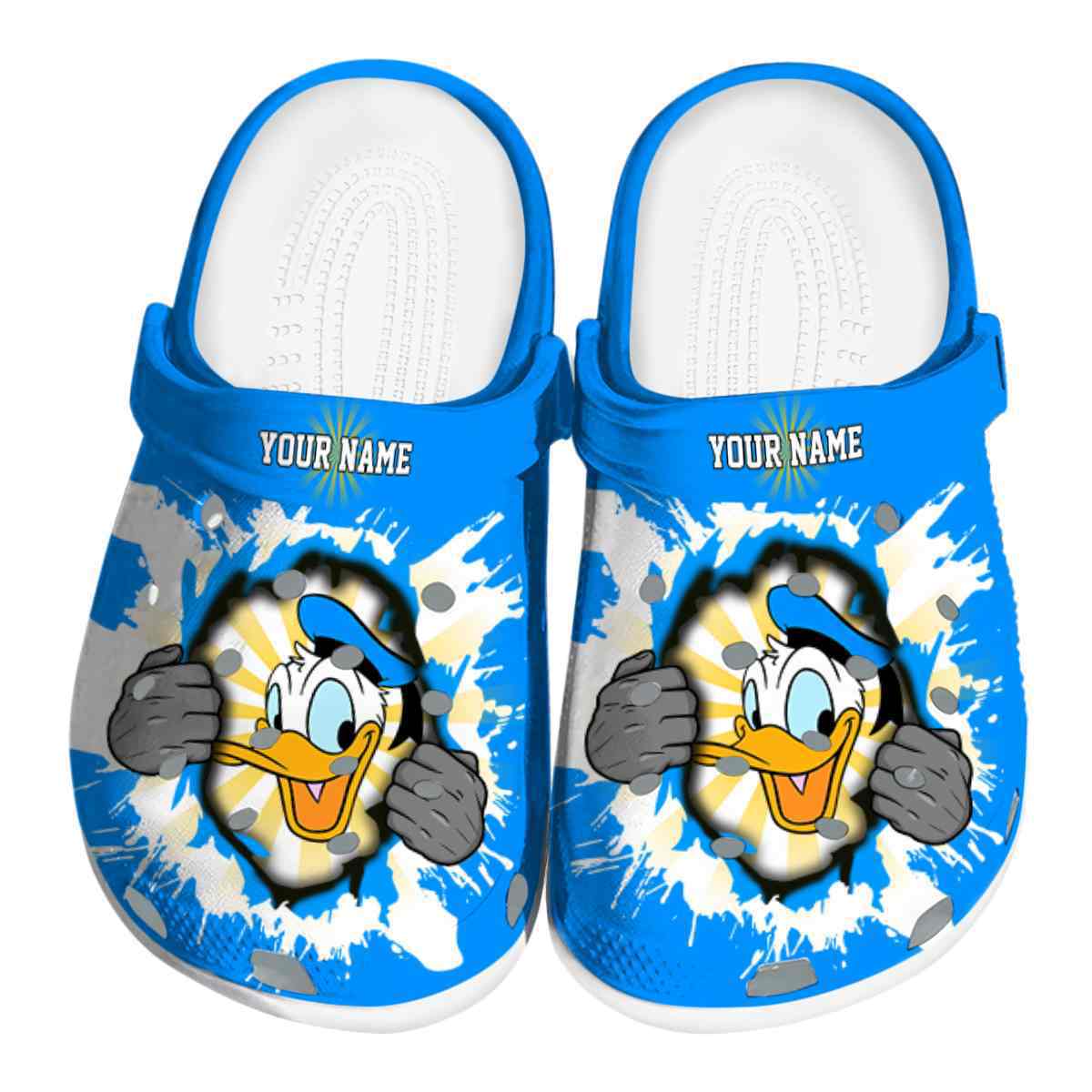 non slip and customized donald duck clogs for kids 26 adults hhand
