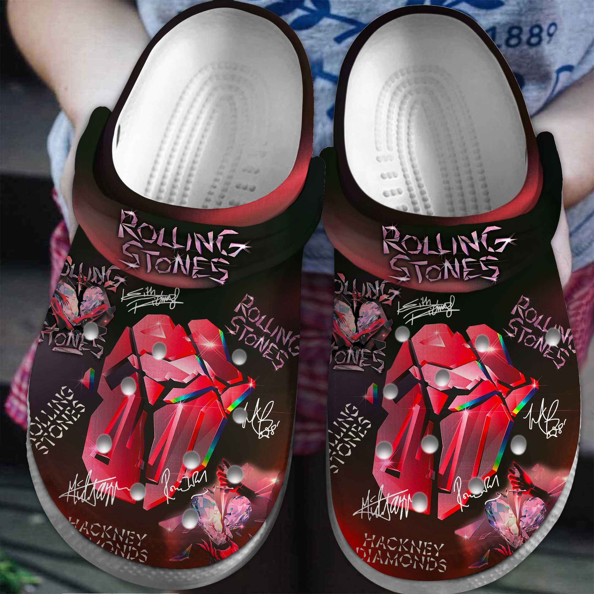 non slip rolling stones colorful clogs for kids 26 adults vcy8w