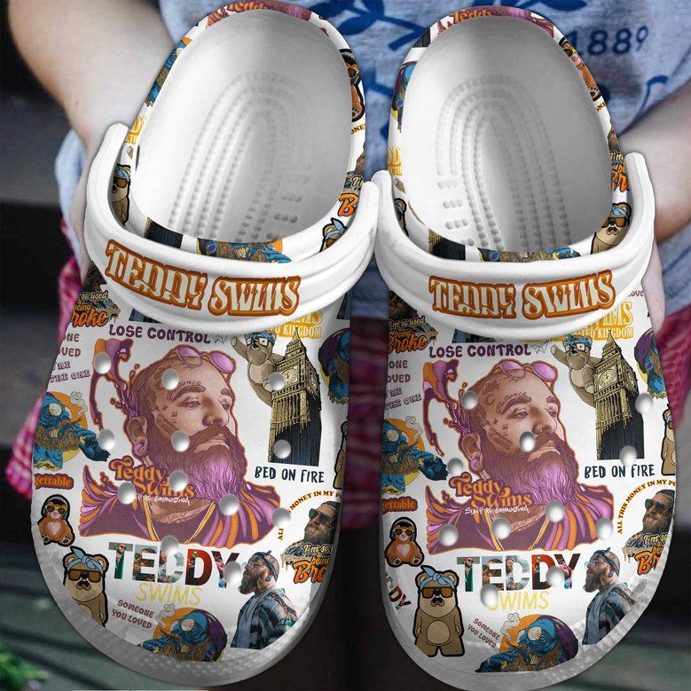 non slip shoes featuring teddy swims music clogs for kids and adults gqzzv