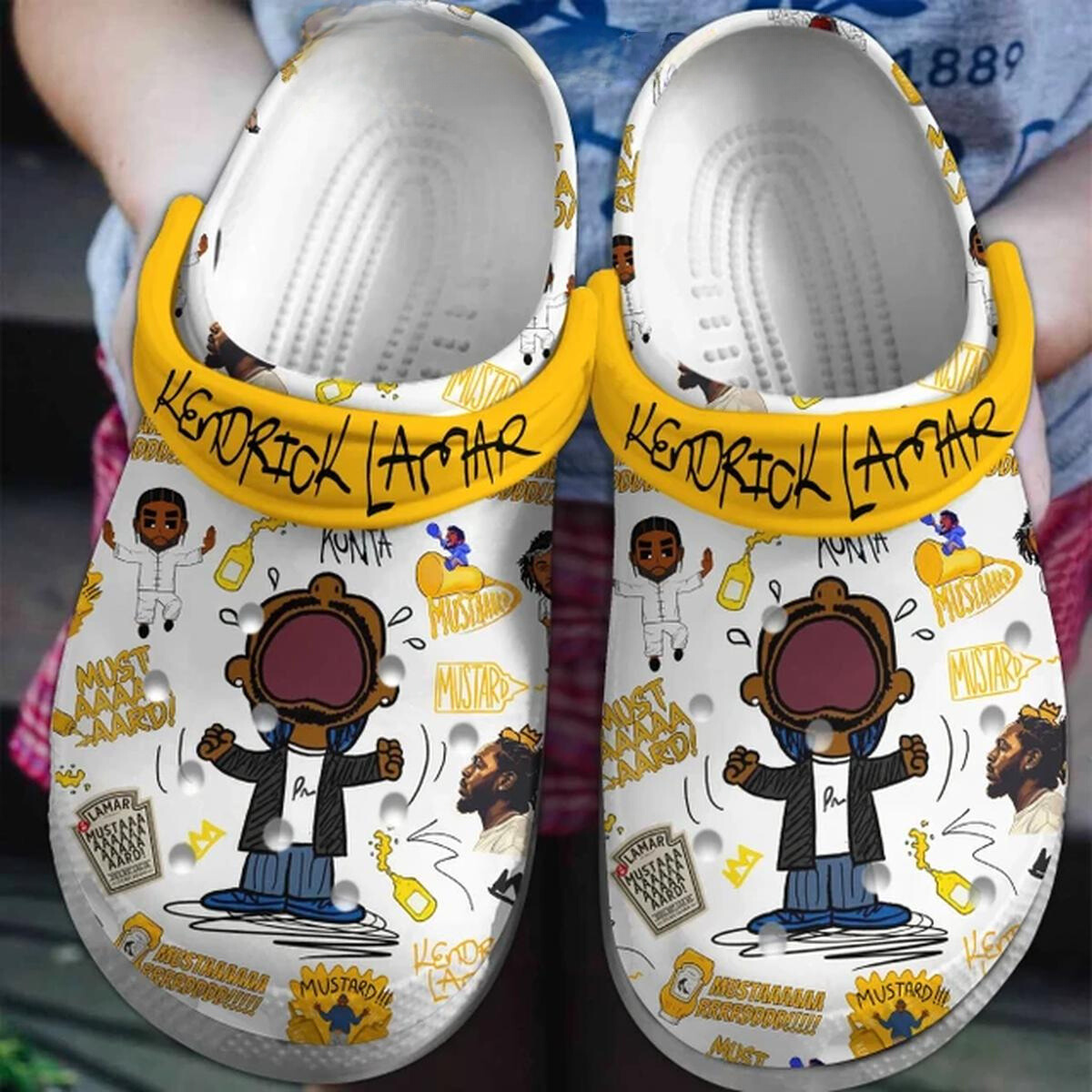 non slip slippers kendrick lamar funny music clogs aedvc