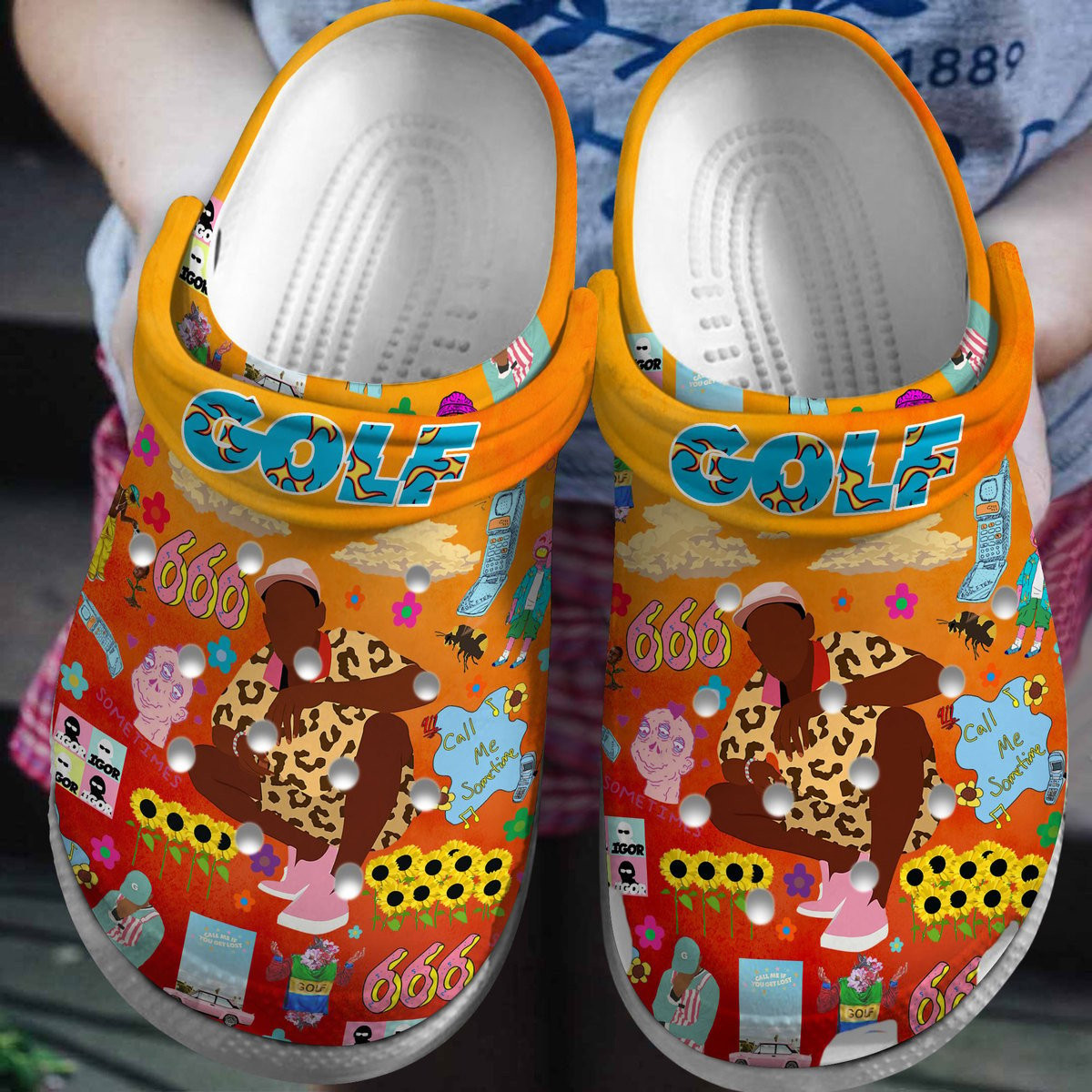 non slip slippers tyler the creator orange music clogs shoes eczkn