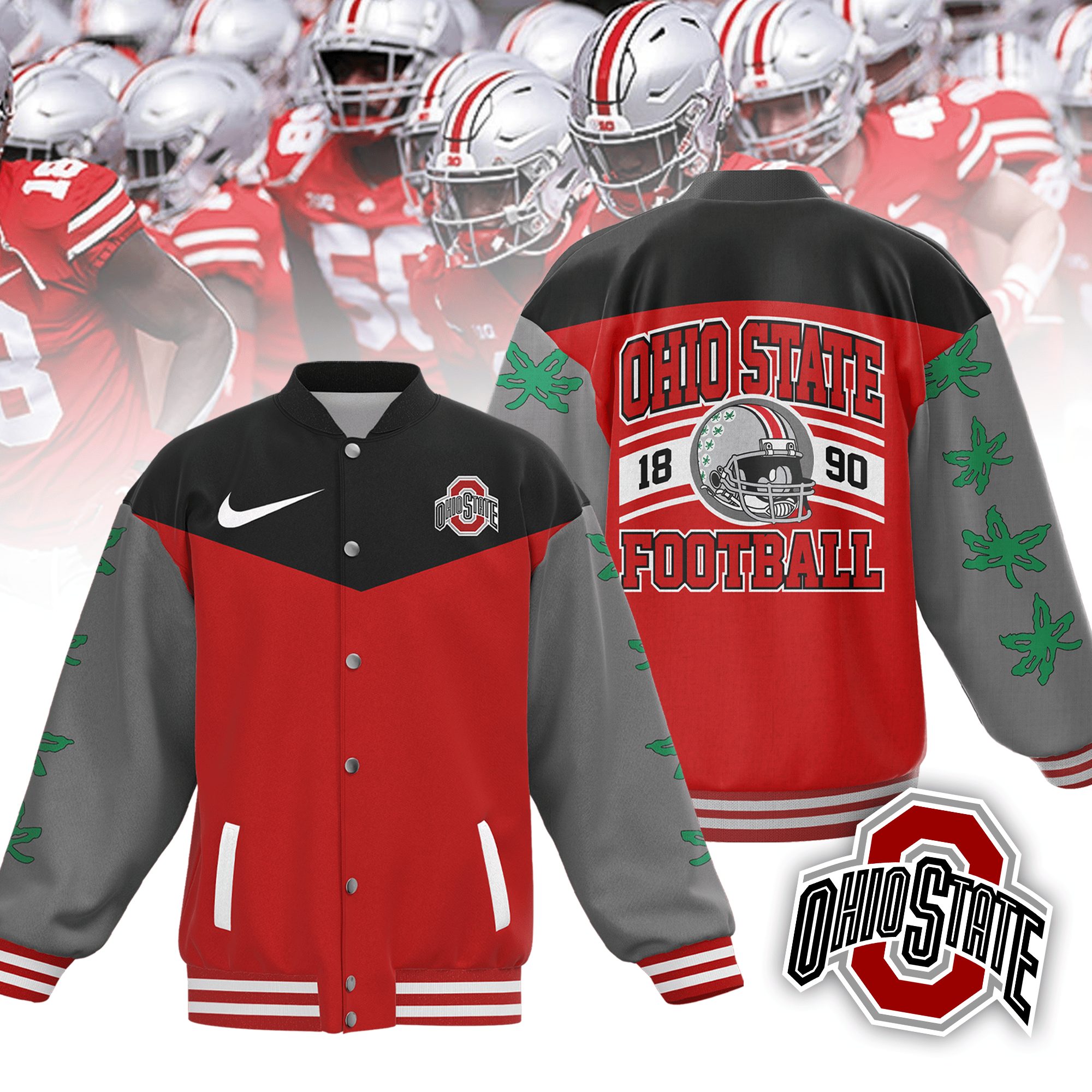 ohio state football 1890 baseball jacket io4sq