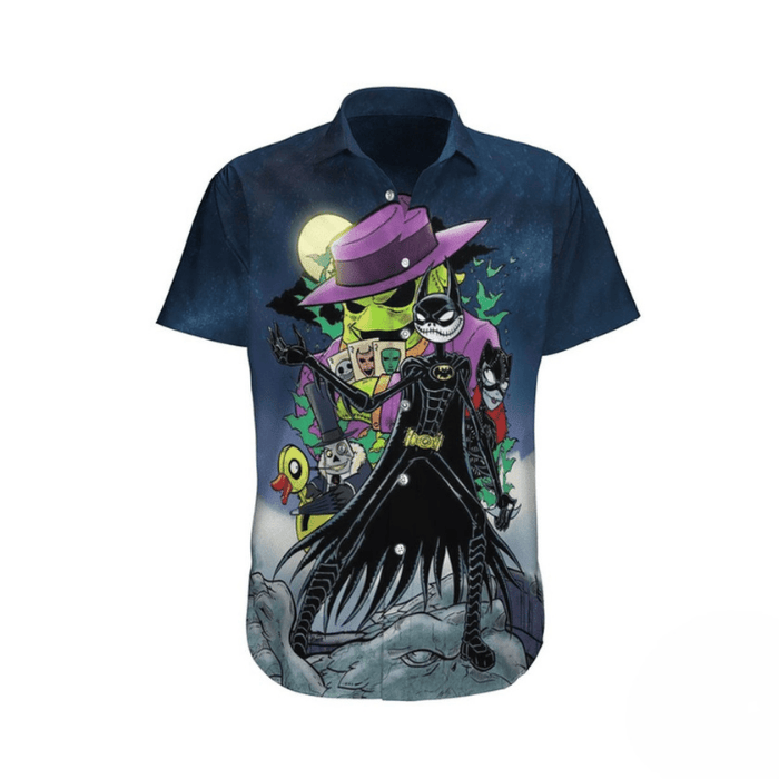 oogie boogie 26 jack skellington joker x batman halloween hawaiian shirt rkv8f