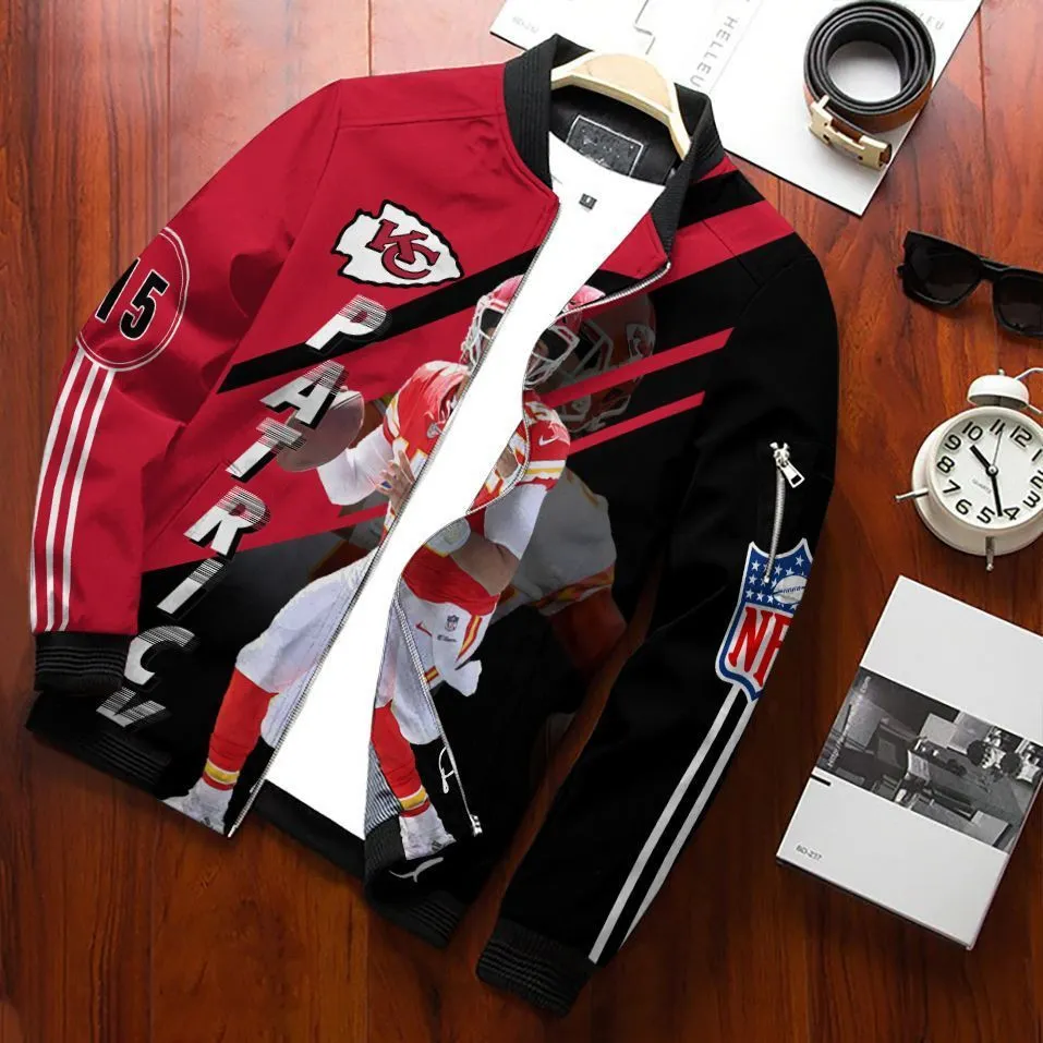patrick lavon mahomes ii kansas city chiefs bomber jacket 040 tfqgc