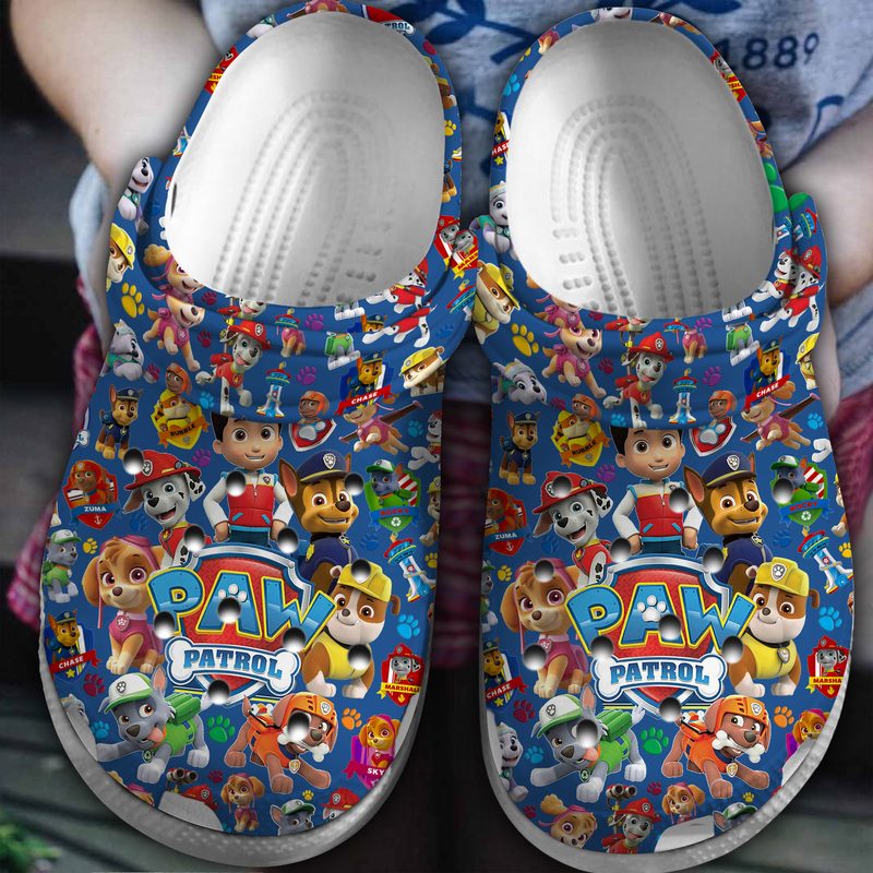 paw patrol cartoon navy color clogs shoes xfet1