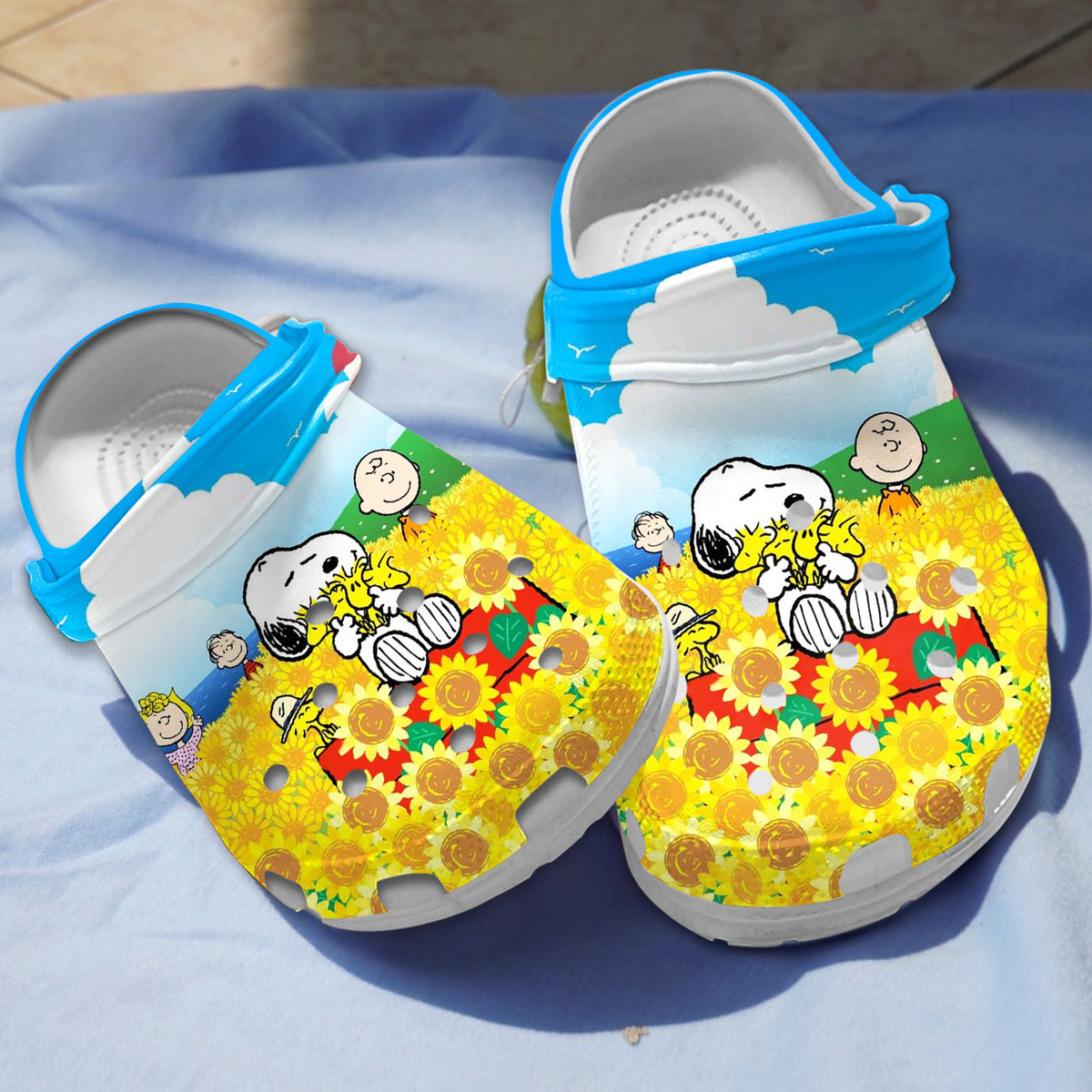 peanuts snoopy colorful flowers crocs for kids and adults kdlzk