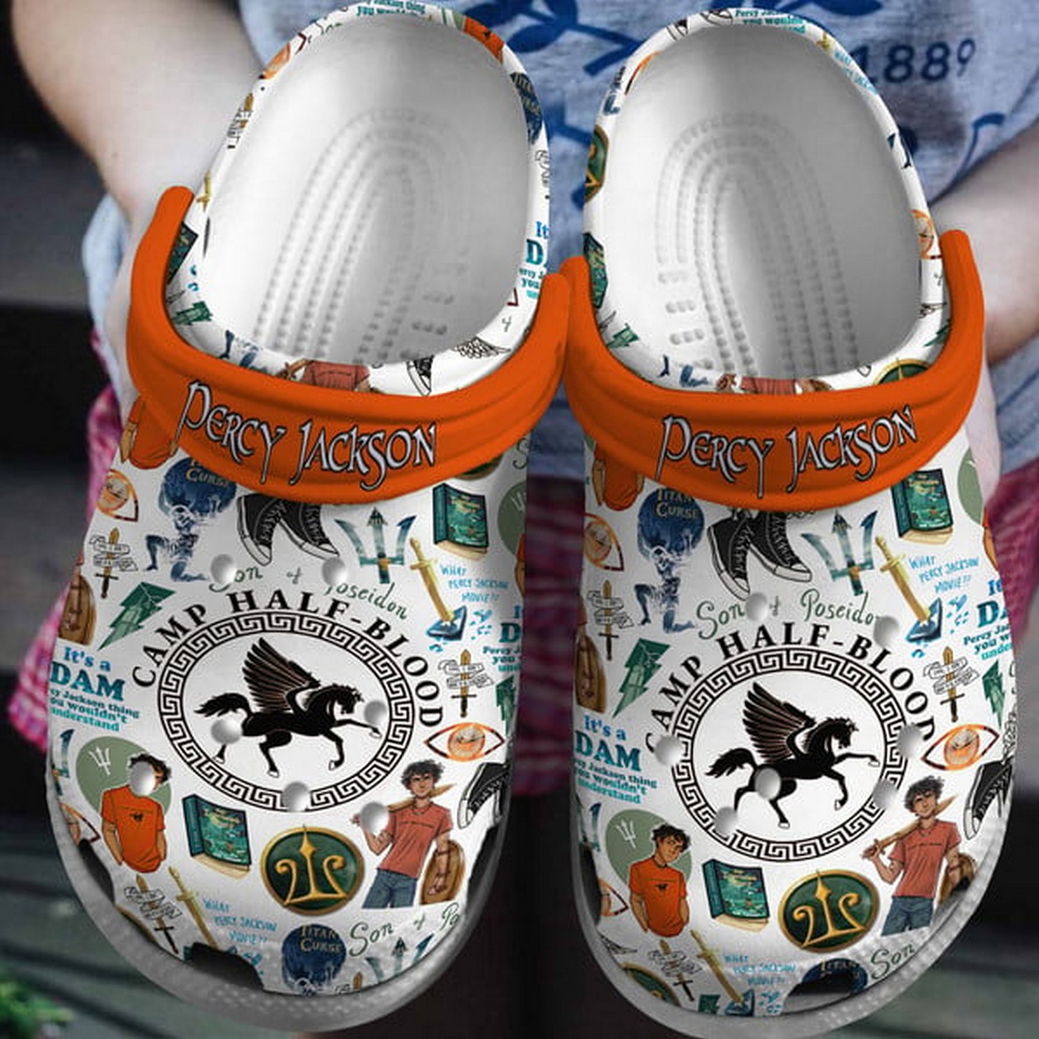 percy jackson and the olympians tv series camo half blood clogs for kids 26 adults olrgm