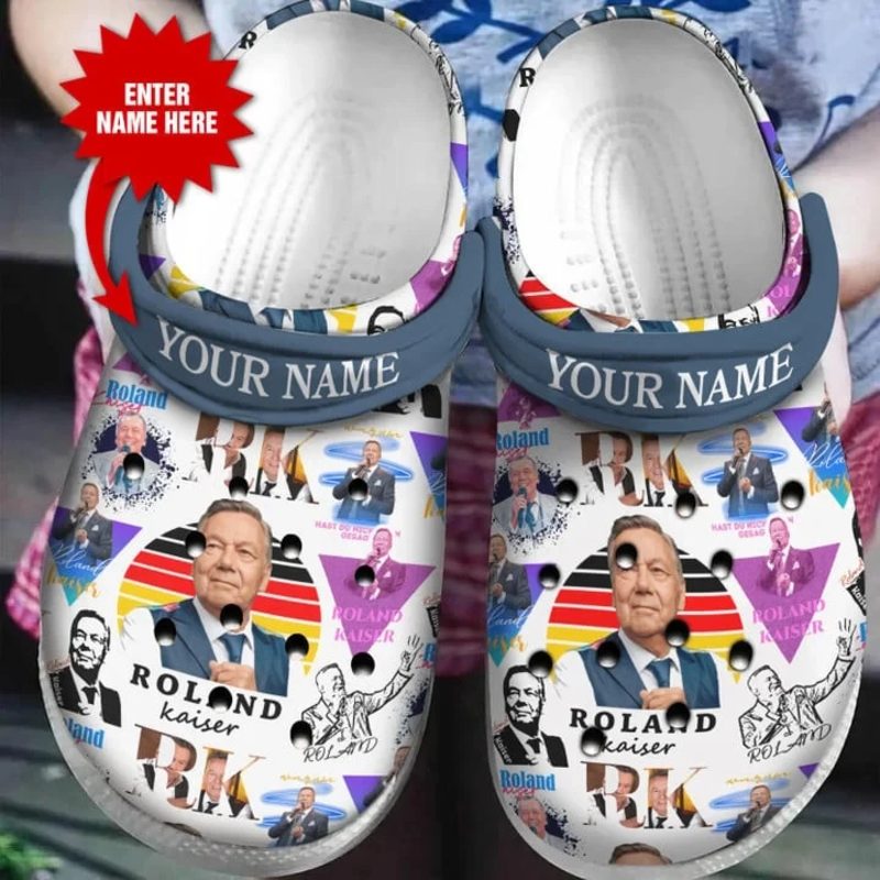 perosnlaized clogs singer roland kaiser shoes for fans el0ow
