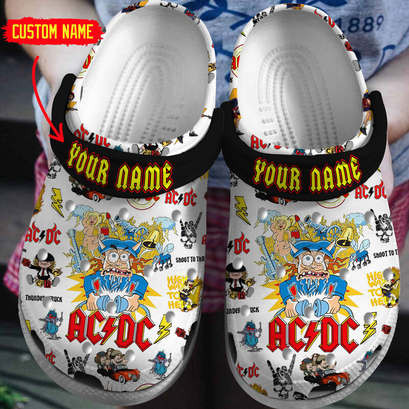 personalized acdc music clogs for men 26 women fbzmx