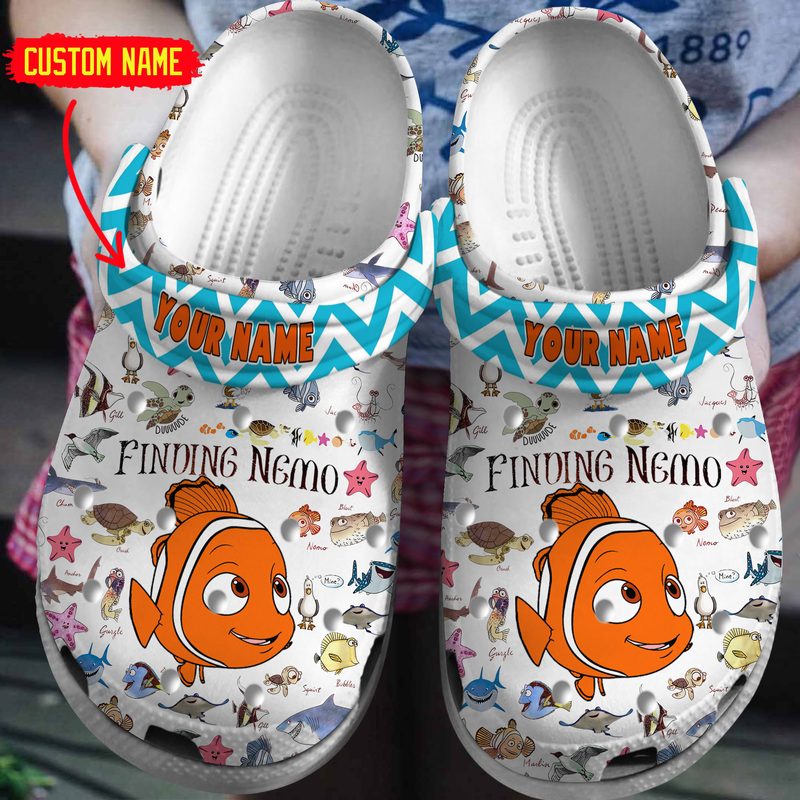 personalized cartoon clogs finding nemo classic slippers nomyj
