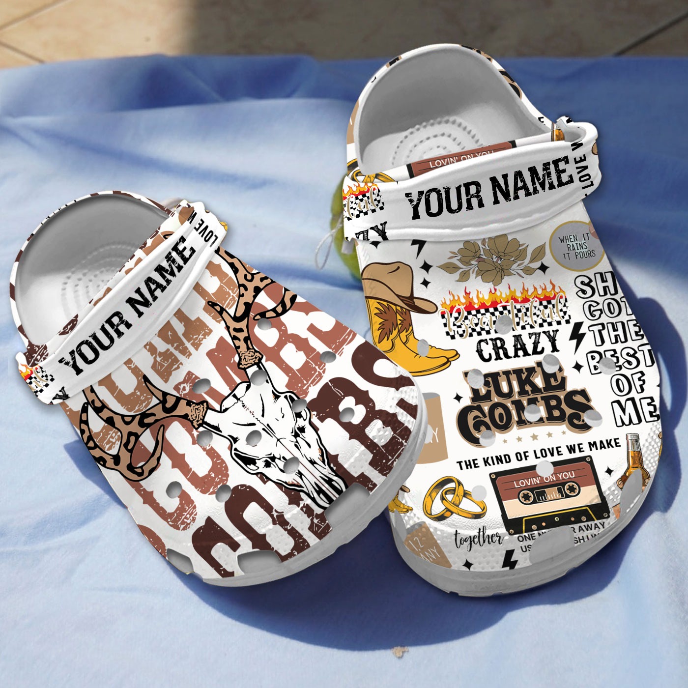 personalized clogs luke combs music clogs slippers ybpjw