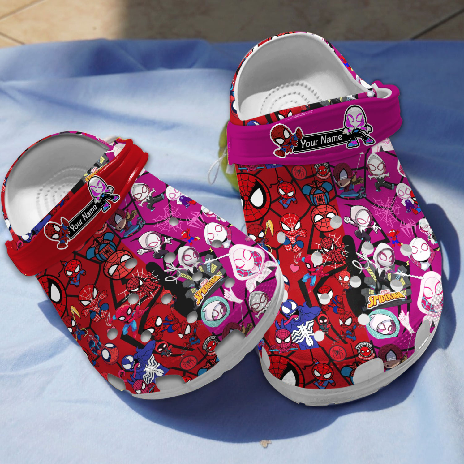 personalized clogs spiderman 26 gwen colorful slippers xy4ca