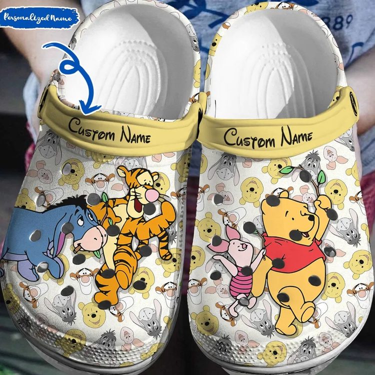 personalized clogs winnie the pooh and eeyore for kids 26 adults pgsyk