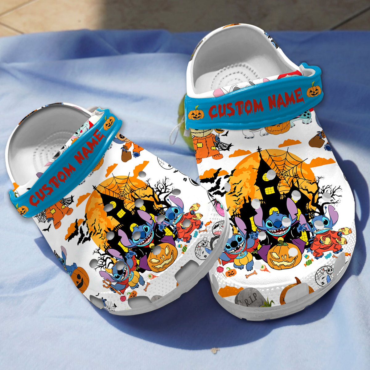 personalized halloween funny stitch unisex clogs shoes unique footwear for spooky holiday lzjgl