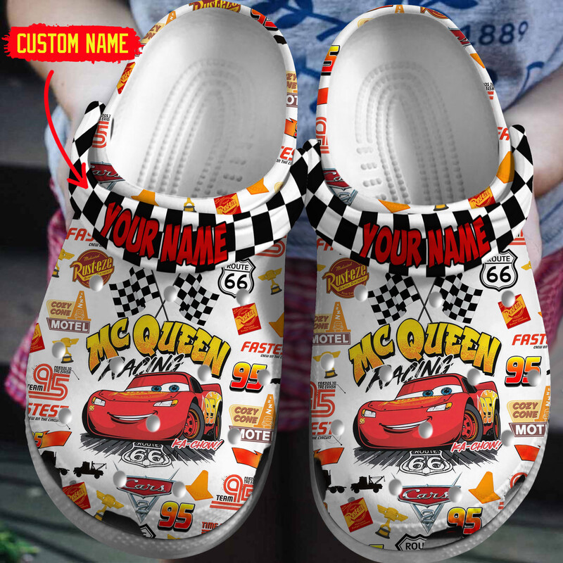 personalized lightning mcqueen car clogs for kids 26 adults xbwnm