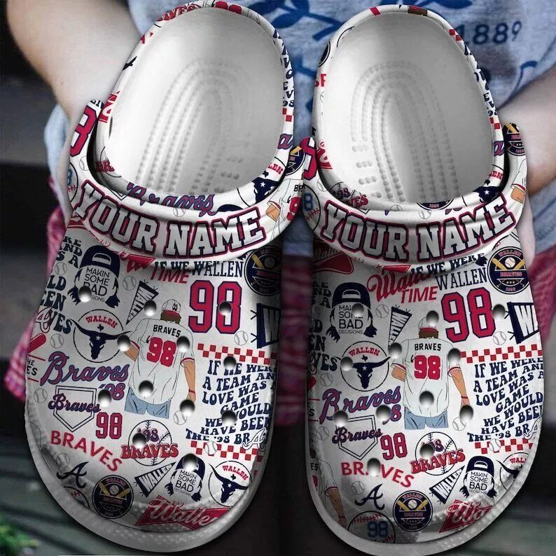 personalized morgan wallen braves unisex clogs a2dvn