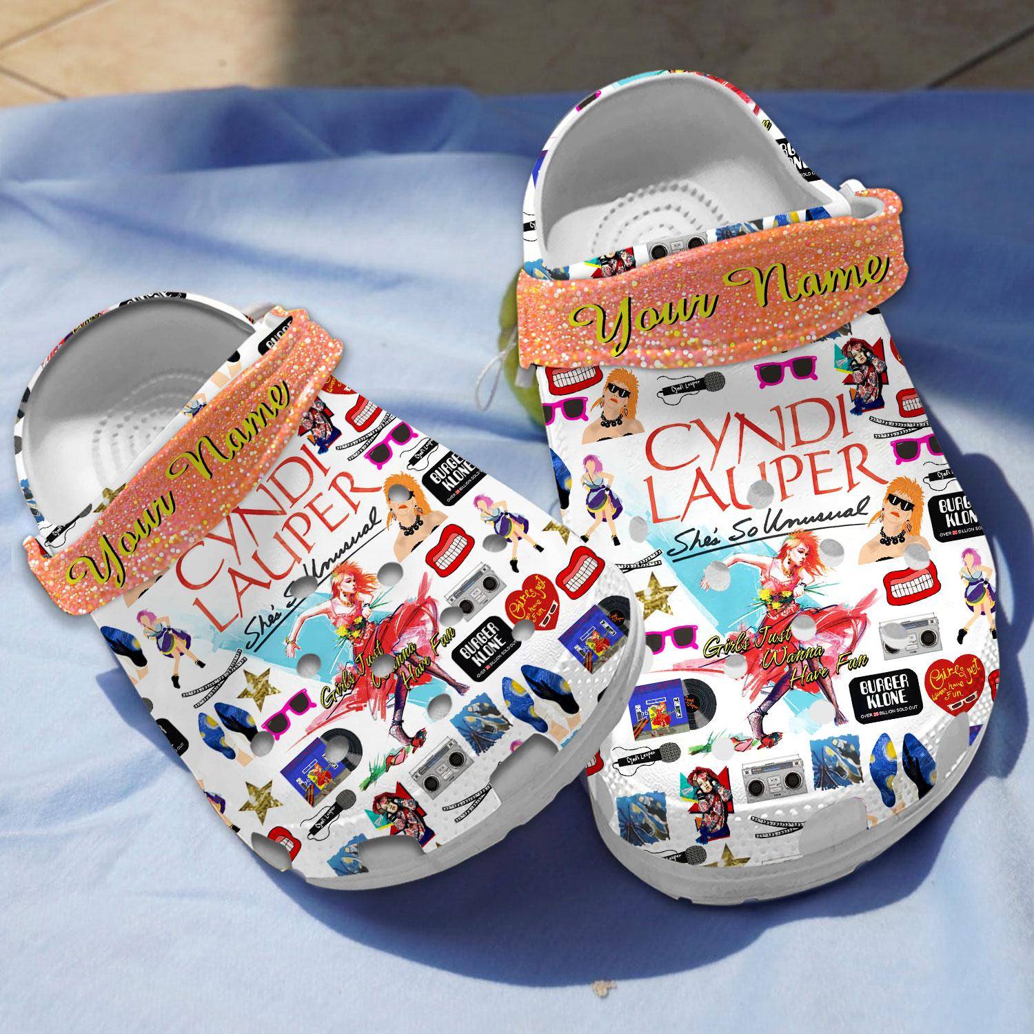 personalized music clogs singer cindy lauper unique gift for fans 5mzsr