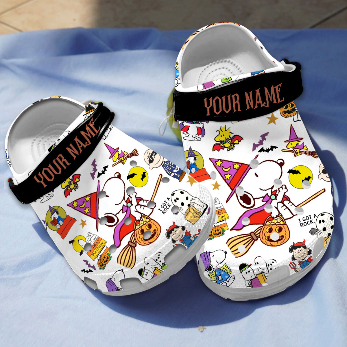 personalized peanuts snoopy halloween clogs shoes for kids 26 adults bxpcv