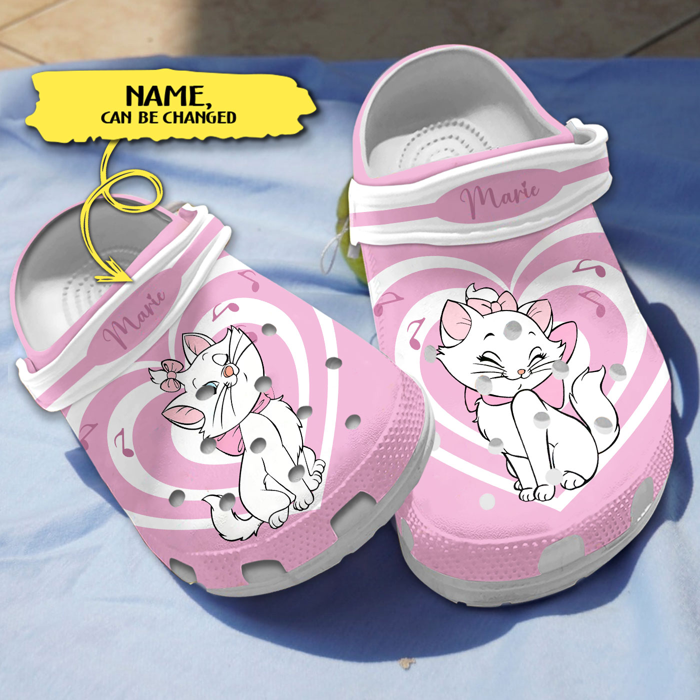 personalized pink heart the aristocats marie cartoon clogs fast shipping worldwide fe48w