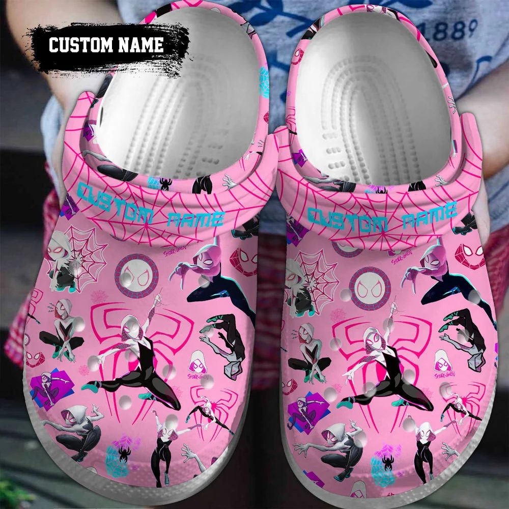 personalized pink sandals ghost spider gwen stacy clogs sz2g2