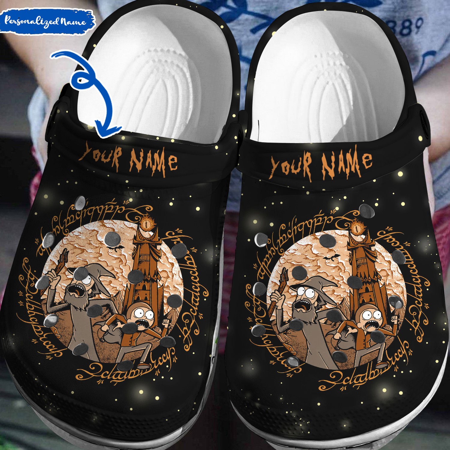 personalized rick morty lord rings halloween clogs for kids and adults fast shipping tqbqz