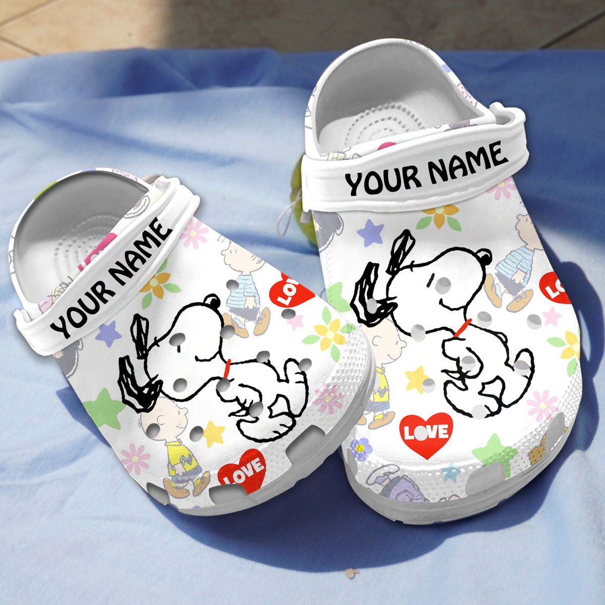personalized snoopy love crocs for kids and adults l2mpo