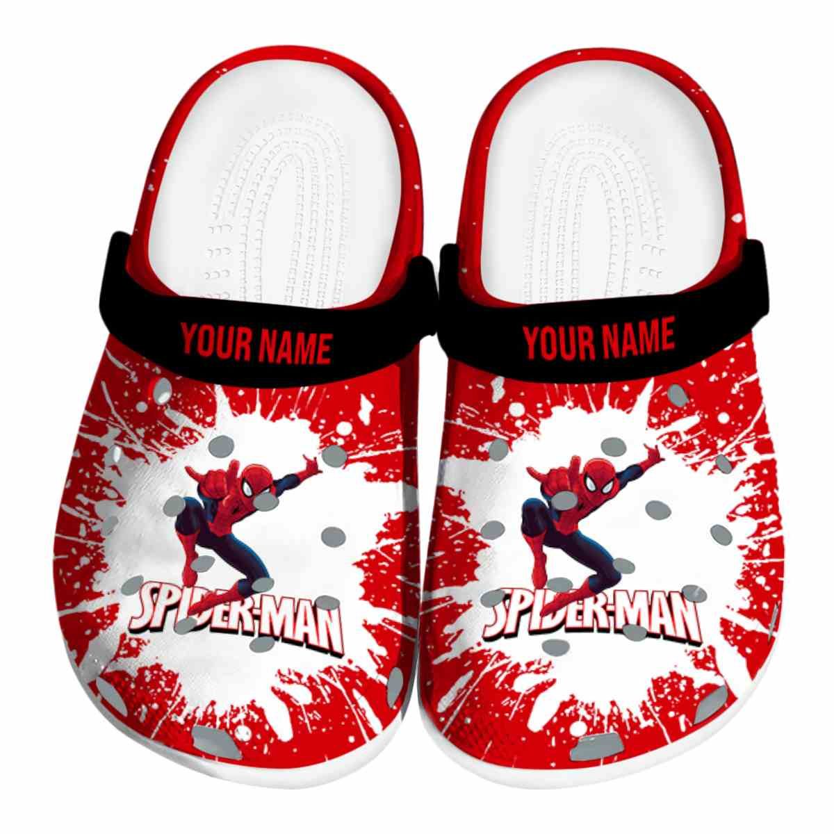 personalized spiderman red unisex clogs for kids 26 adults ccgdk