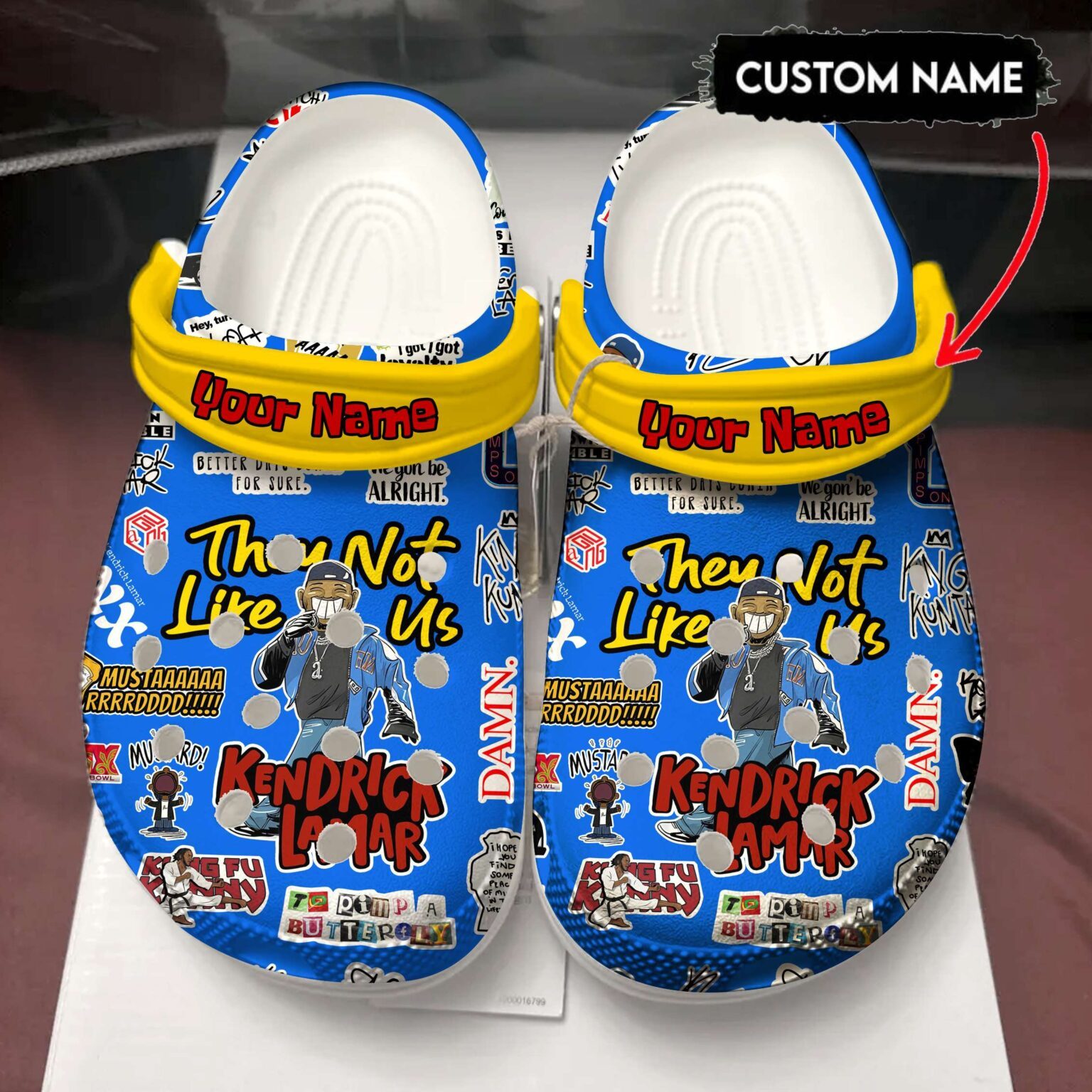 personalized they not like us kendrick lamar music clogs shoes for kids 26 adults 8dydl