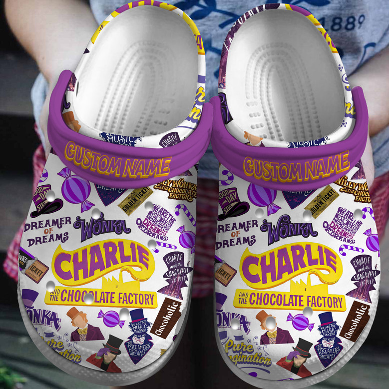 personalized will wonka charlie and the chocolate factory movie clogs fast shipping worldwide os0ld