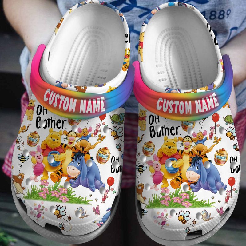 personalized winnie the pooh colorful clogs for kids 26 adults j4tll