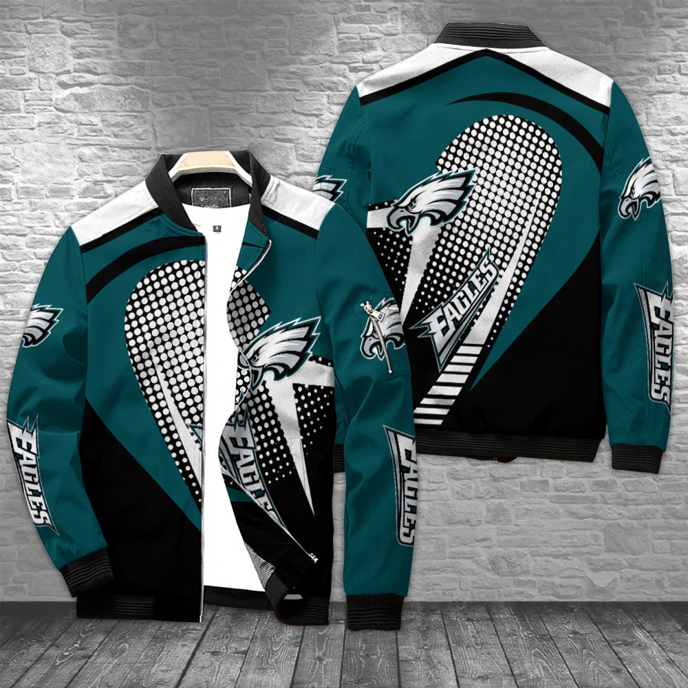 philadelphia eagles bomber jacket bg111 bw7wd
