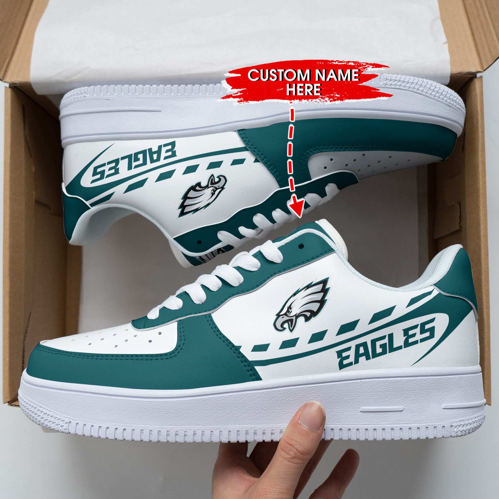 philadelphia eagles personalized af1 shoes bg335 p8x15