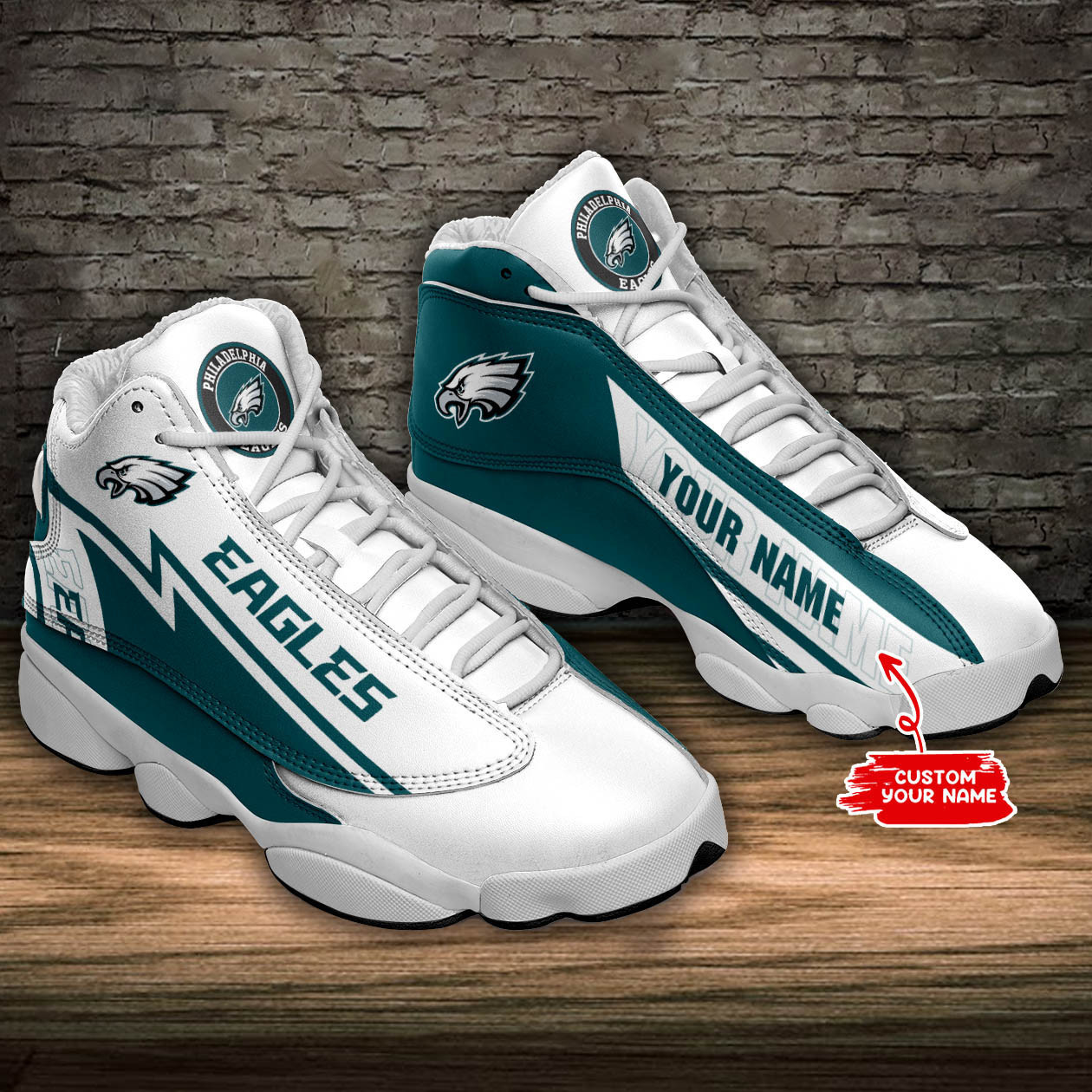 philadelphia eagles personalized ajd13 sneakers bg186 lqhku