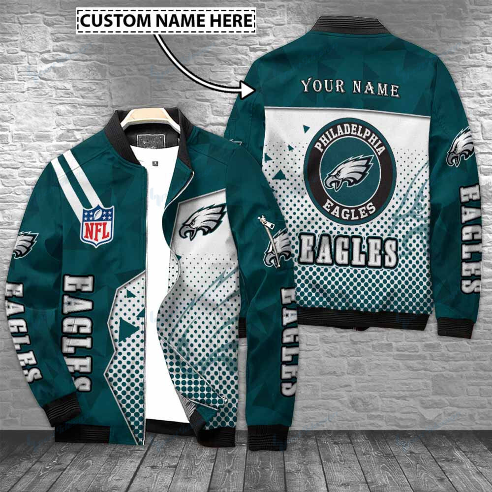 philadelphia eagles personalized bomber jacket bg327 2kc8k