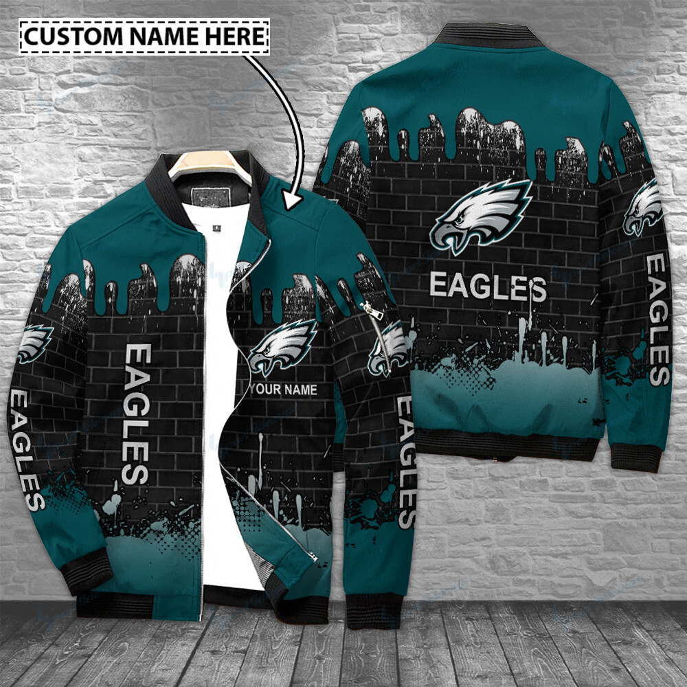 philadelphia eagles personalized bomber jacket bg356 ri0a3