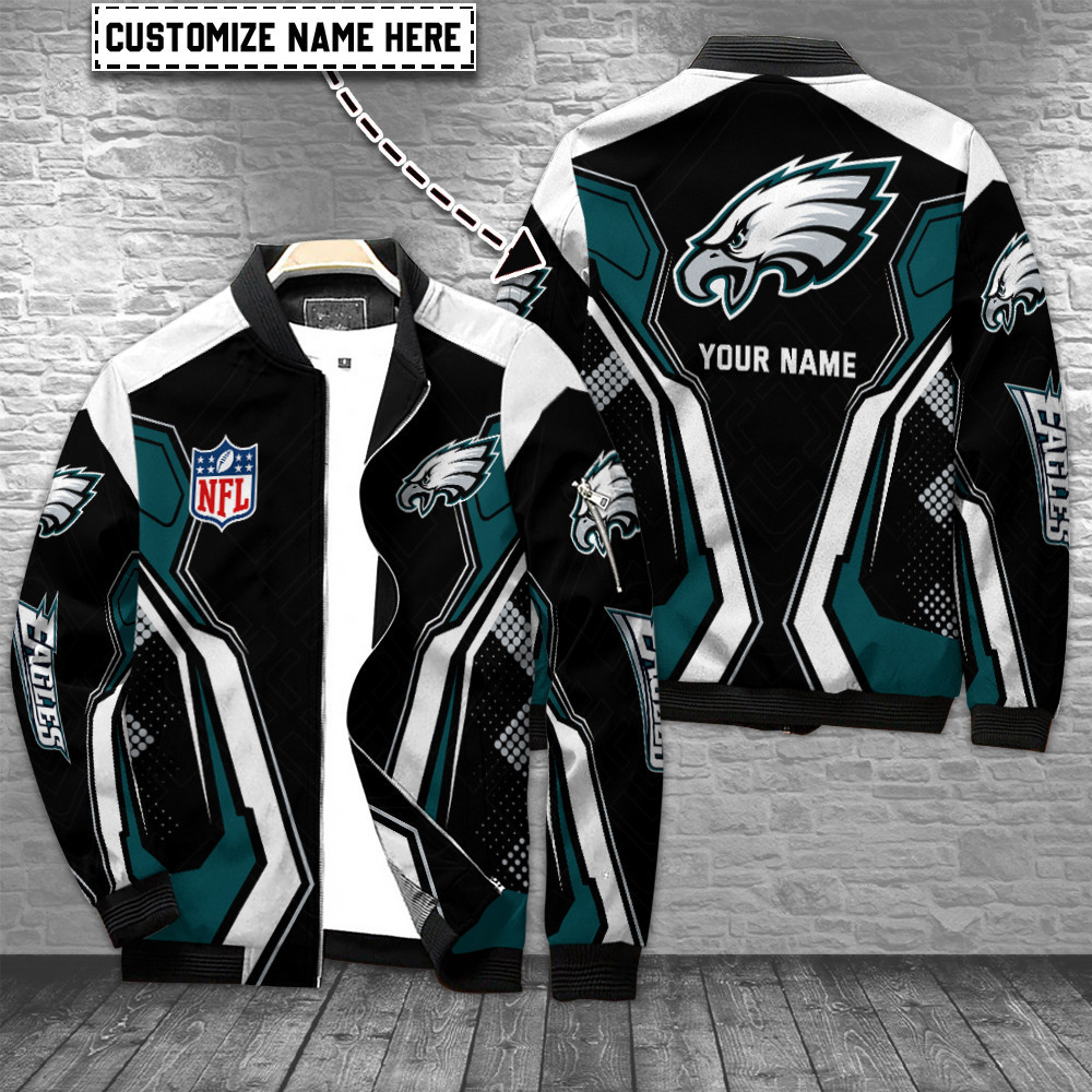 philadelphia eagles personalized bomber jacket bg627 dcuzf