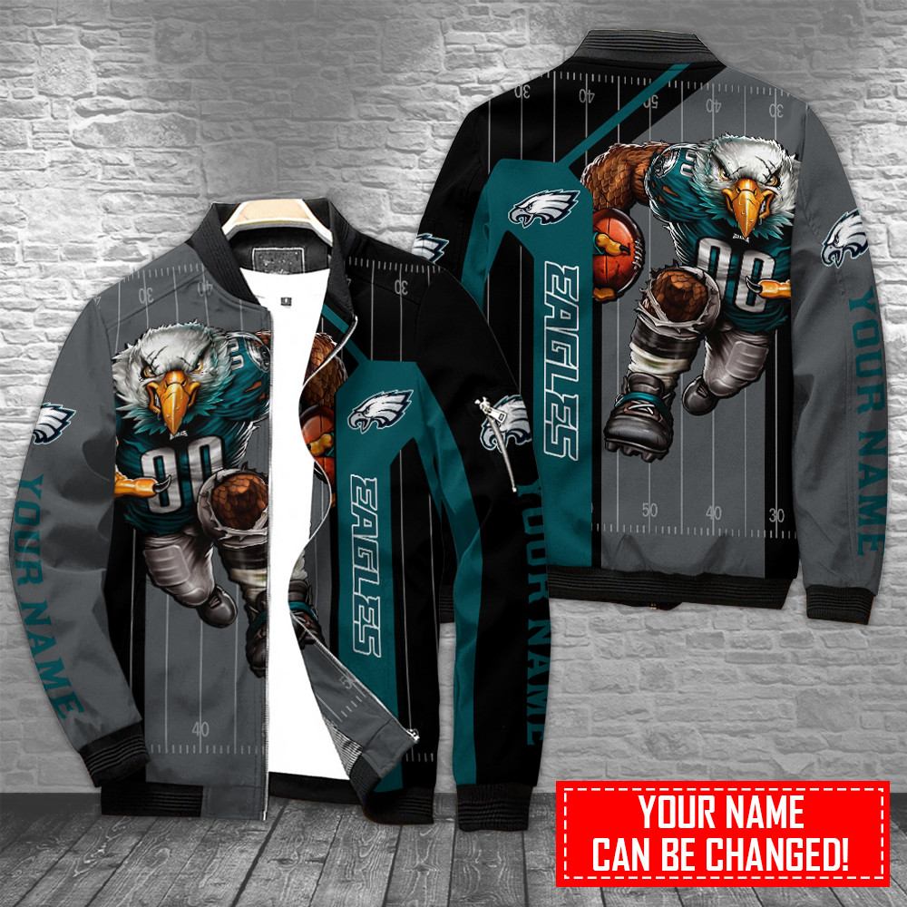 philadelphia eagles personalized bomber jacket bg823 my0bi