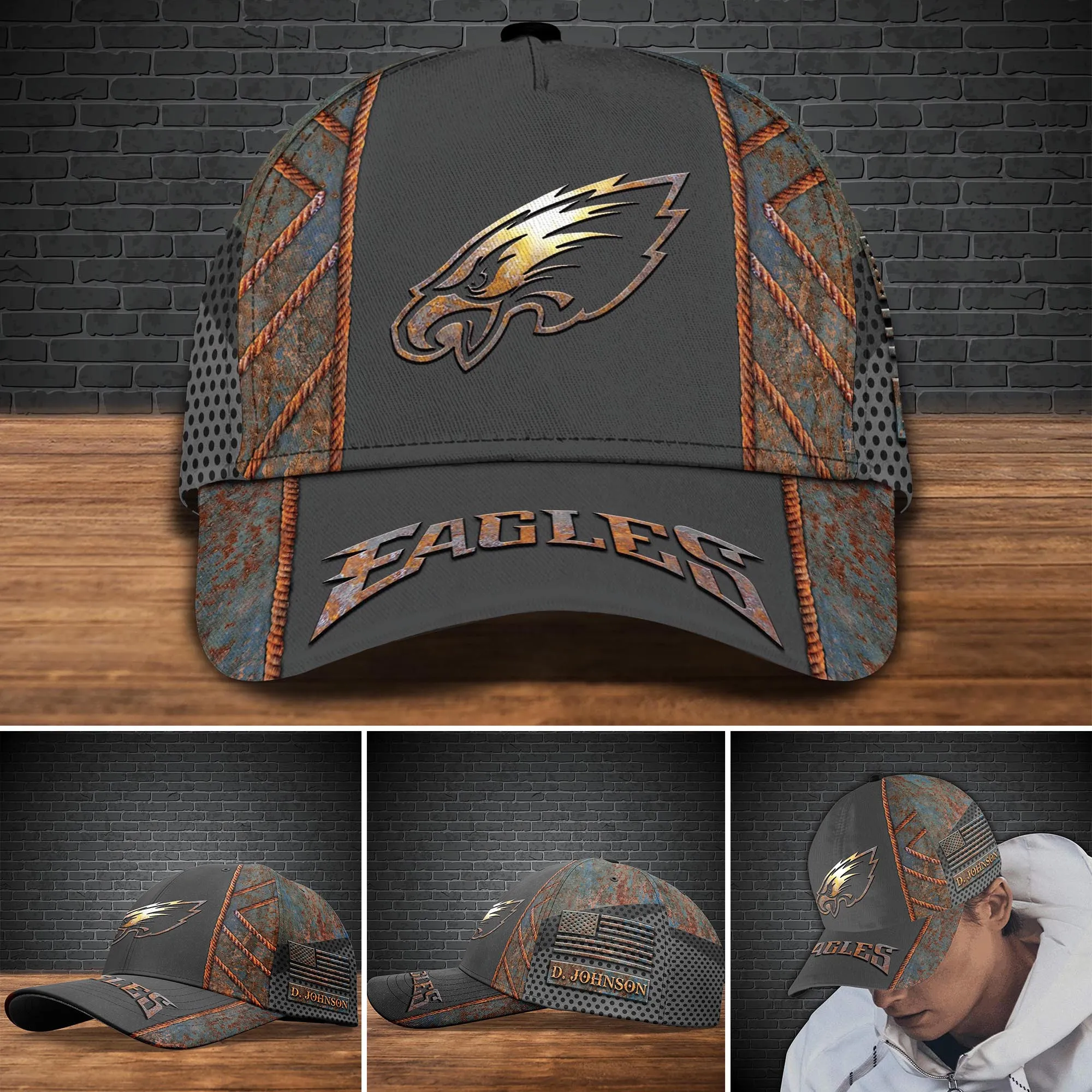 philadelphia eagles personalized classic cap bg201 zemd3