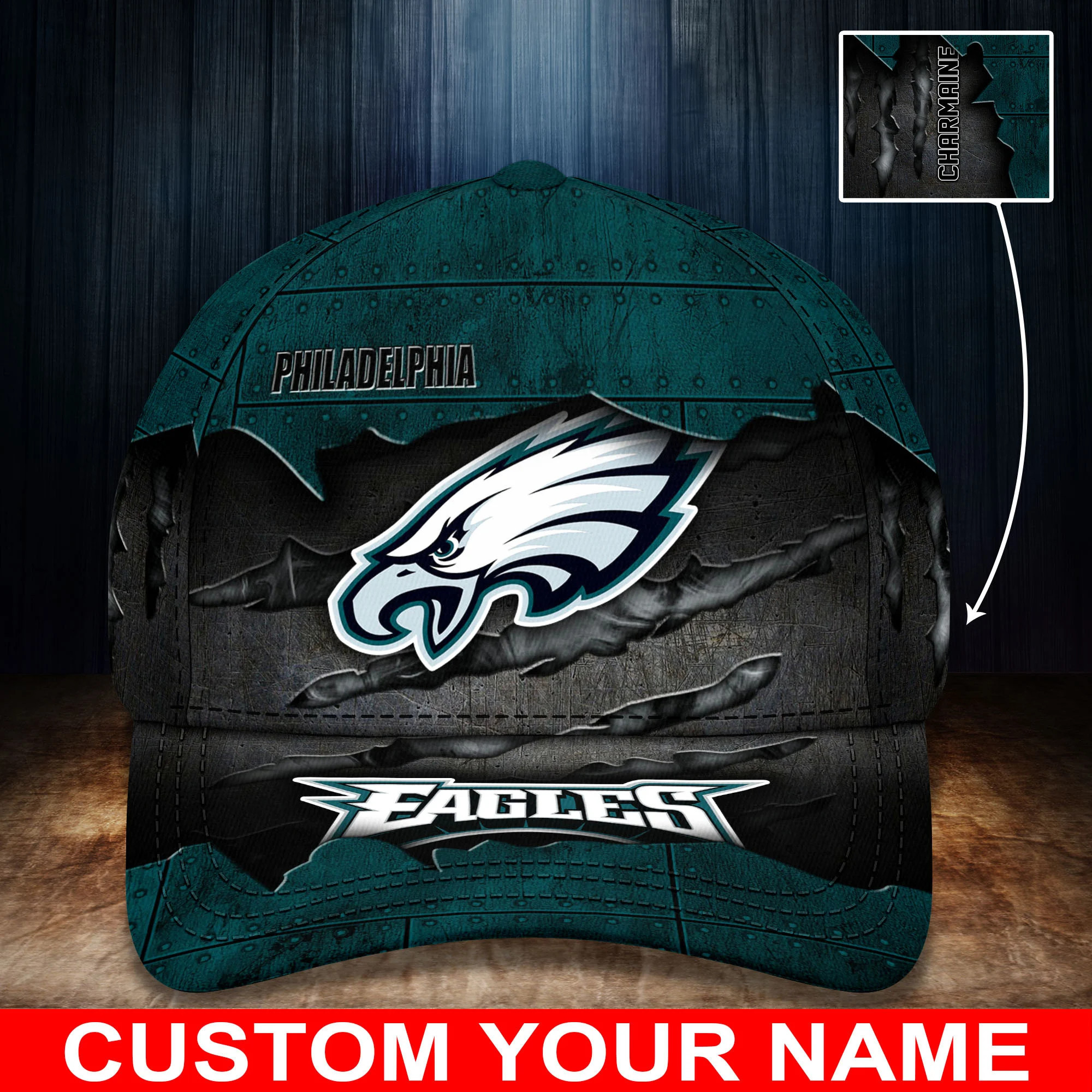 philadelphia eagles personalized classic cap bg315 n0dou